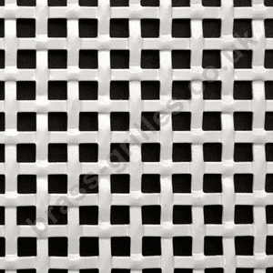 Interwoven Effect Square White Powder Coated Aluminium Grille Sheet 1000mm x 660mm x 1.5mm