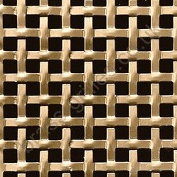 Interwoven Square Effect Bronze Grille Sheet Anodised Aluminium 1000mm x 660mm x 1.5mm