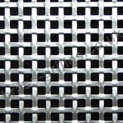 Interwoven Square Effect Silver Anodised Aluminium Grille Sheet 1000mm x 660mm x 1.5mm