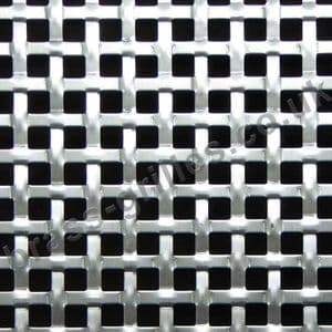 Interwoven Square Effect Silver Anodised Aluminium Grille Sheet 1000mm x 660mm x 1.5mm