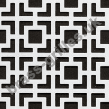 Maze Grille Sheet White Powder Coated Aluminium 1000mm x 660mm x 1mm
