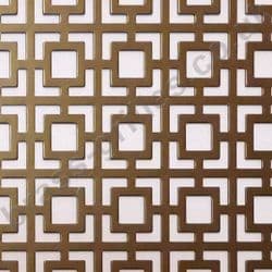 Maze Squares Decorative Grille Bronze Aluminium Sheet  1000mm x 660mm x 1mm