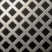Nevada 10mm Diamond Hole Silver Anodised Aluminium Grille Sheet 1000mm x 660mm x 1mm