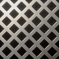 Nevada 10mm Diamond Hole Silver Anodised Aluminium Grille Sheet 1000mm x 660mm x 1mm
