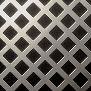 Nevada 10mm Diamond Hole Silver Anodised Aluminium Grille Sheet 1000mm x 660mm x 1mm