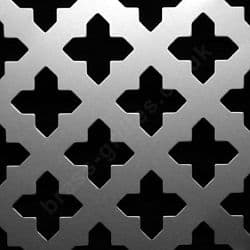 Oregon 28mm Cross Silver Anodised Aluminium Grille Sheet 1000mm x 660mm x 1mm