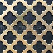 Polished Brass Grille 19mm Club Perforated Sheet 1000mm x 660mm x 0.7mm