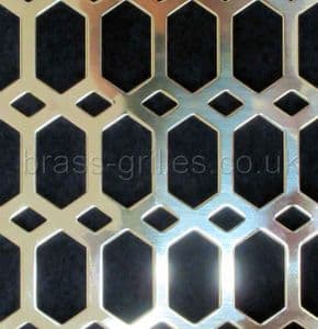 Polished Brass Grille Honeycomb Perforated Sheet  Width 660mm x  Height 1000mm x 0.7mm