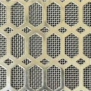 Polished Brass Grille Honeycomb with Fine Mesh Backing - Made to Order