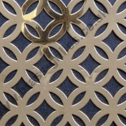 Polished Brass Grille Inner Circular Perforated Sheet 1000mm x 660mm x 0.7mm