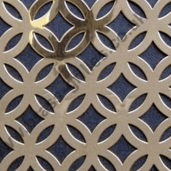 Polished Brass Grille Inner Circular Perforated Sheet 1000mm x 660mm x 0.7mm