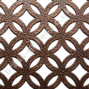 Powder Coated Steel Grille Sheet  - Inner Circular Antique Copper 1000mm x 660mm x 1mm