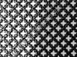 Small Club 6mm Pewter Powder Coated Steel Grille Sheet 1000mm x 660mm x 1mm