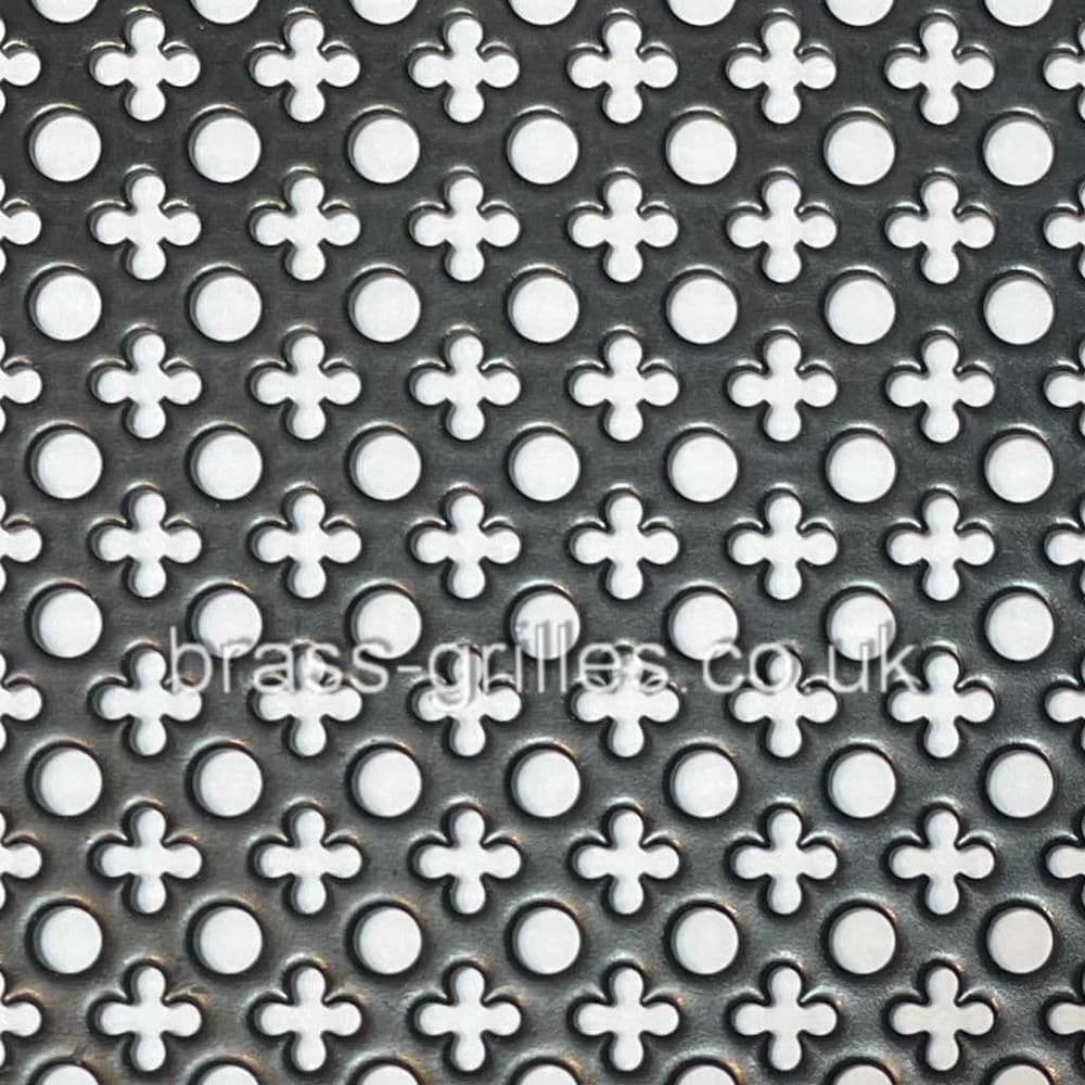 Small Clubs and Holes Black Powder Coated Aluminium Sheet 1000mm x