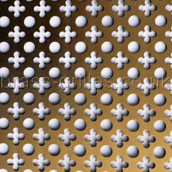 Small Clubs and Holes Bronze Grille Anodised Aluminium Sheet 1000mm x 660mm x 1mm