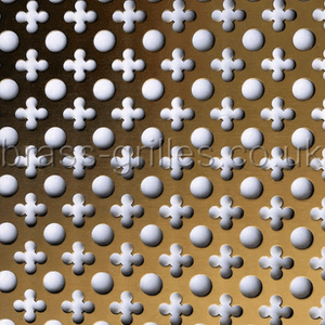 Small Clubs and Holes Bronze Grille Anodised Aluminium Sheet 1000mm x 660mm x 1mm