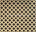 Small Clubs and Holes Grille Gold Anodised Aluminium Sheet 1000mm x 660mm x 1mm