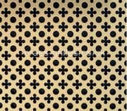 Small Clubs and Holes Grille Gold Anodised Aluminium Sheet 1000mm x 660mm x 1mm