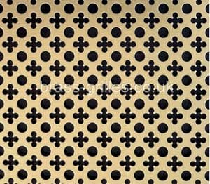 Small Clubs and Holes Grille Gold Anodised Aluminium Sheet 1000mm x 660mm x 1mm