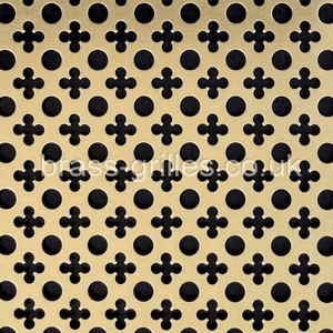 Small Clubs and Holes Grille Gold Anodised Aluminium Sheet 1000mm x 660mm x 1mm