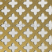 Small Cross 16 Gold Powder Coated Steel Grille Sheet 1000mm x 660mm x 1mm