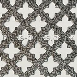 Small Cross 16 Pewter Powder Coated Steel Grille Sheet 1000mm x 660mm x 1mm