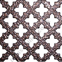Small Cross 16mm Steel Grille Sheet Antique Copper Powder Coated 1000mm x 660mm x 1mm