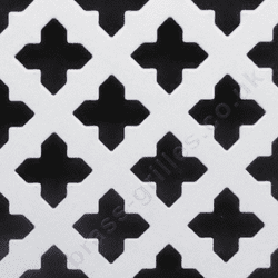 Small Cross 16mm White Powder Coated Steel Grille Sheet 1000mm x 660mm x 1 mm