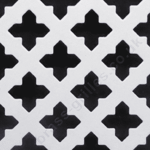 Small Cross 16mm White Powder Coated Steel Grille Sheet 1000mm x 660mm x 1 mm