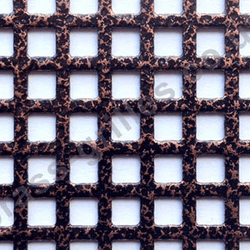 Small Squares 6mm Grille Antique Copper Powder Coated Sheet 1000mm x 660mm x 1mm