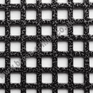 Small Squares 6mm Pewter Grille Powder Coated Steel Sheet 1000mm x 660mm x 1mm