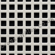 Small Squares 6mm White Powder Coated Steel Grille Sheet 1000mm x 660mm x 1mm