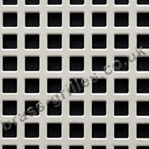 Small Squares 6mm White Powder Coated Steel Grille Sheet 1000mm x 660mm x 1mm