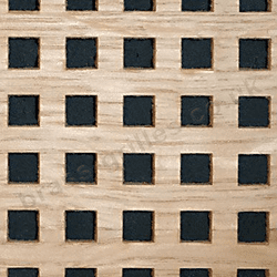 Square Hole 8mm Oak Veneered MDF Grille Decorative Screening Panel 1800mm x 600mm x 4mm
