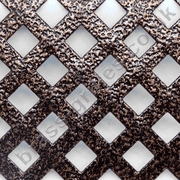 Woven Effect Diamond Aluminium Decorative Grille - Antique Copper 1000mm x 660mm x 1mm