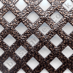 Woven Effect Diamond Aluminium Decorative Grille - Antique Copper 1000mm x 660mm x 1mm
