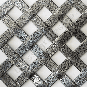 Woven Effect Diamond Pewter Powder Coated Aluminium Grille Sheet 1000mm x 660mm x 2mm