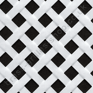 Woven Effect Diamond White Powder Coated Aluminium Grille Sheet 1000mm x 660mm x 2mm