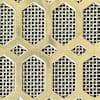 Honeycomb Polished Brass Grille with Fine Mesh Backing