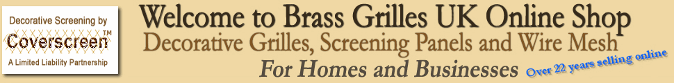 Welcome to Brass Grilles UK Online Shop