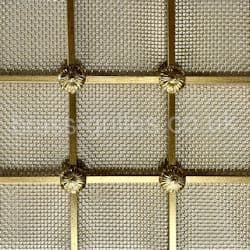 Gerogian Brass Grille - 41mm Squares Floral Rosettes