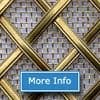 Interwoven Brass Grille - 3mm Reeded Wire 10mm Diamond Fine Mesh Backing