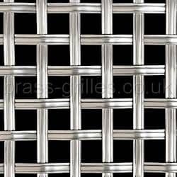 Interwoven Square Polished Nickel Grille