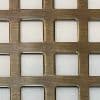 Square Hole Grille Antique Brass with No Mesh Backing