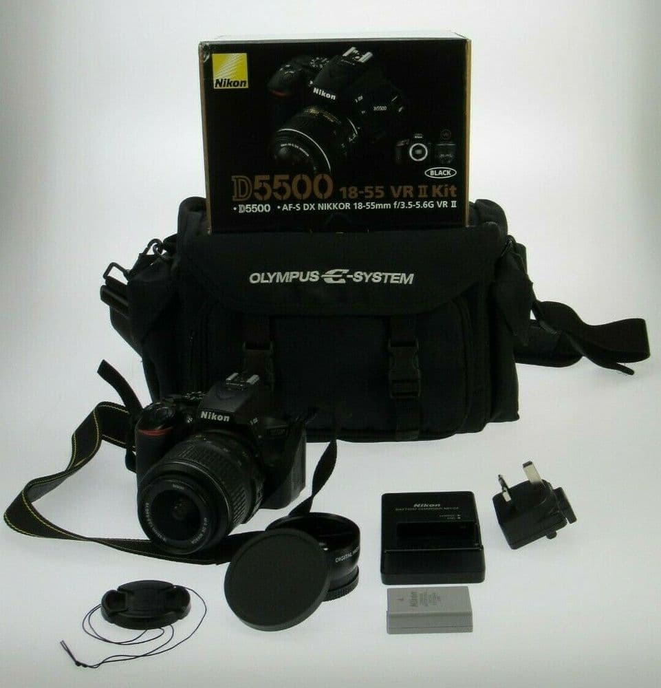 Nikon Digital D5500 VR II Kit DSLR 24 2MP Touchscreen Camera AFS 18