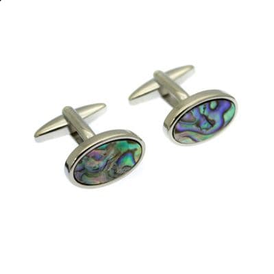 Abalone Shell Cufflinks  - Swivel Posts