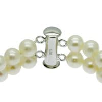 Double Strand Pearl Bracelet Sterling Silver