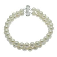 Double Strand Pearl Bracelet Sterling Silver
