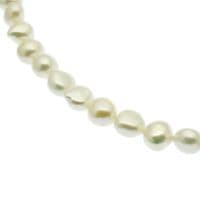 Long Pearl Necklace White Cultured Baroque Pearls - 53