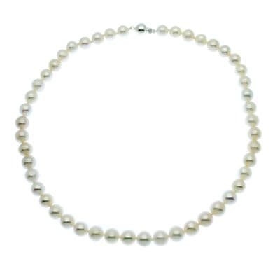 Pearl Necklace 8mm Cultured Freshwater Pearls Sterling Silver 16 or 18
